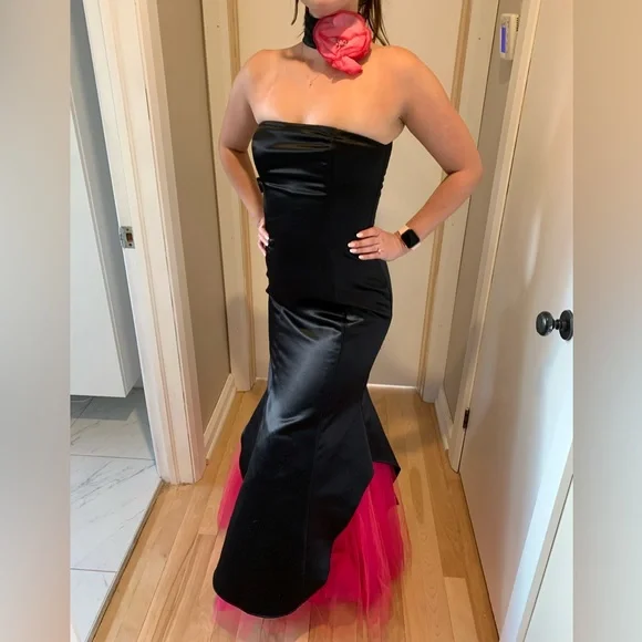 Black and Pink Gunne Sax Prom Dress - Picture 8 of 17